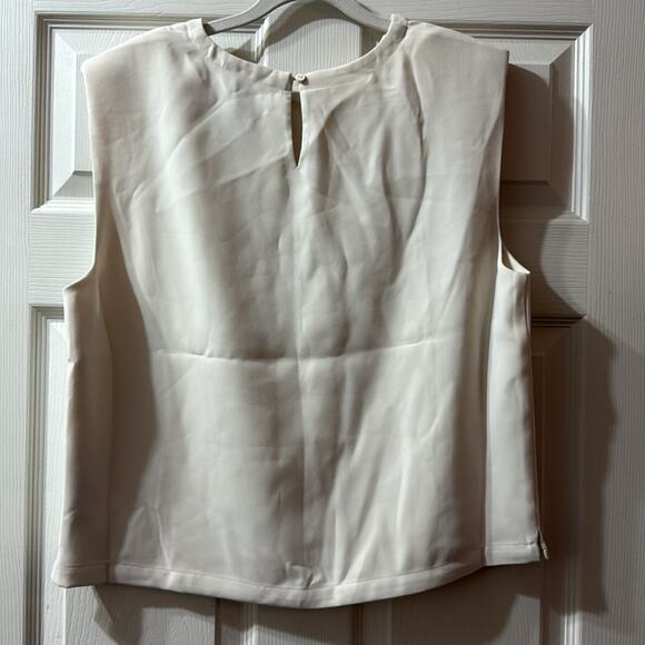 All Saints Sleeveless Top Shoulder Pads Regular Fit Size 4 Mika Shirt - Picture 4 of 8